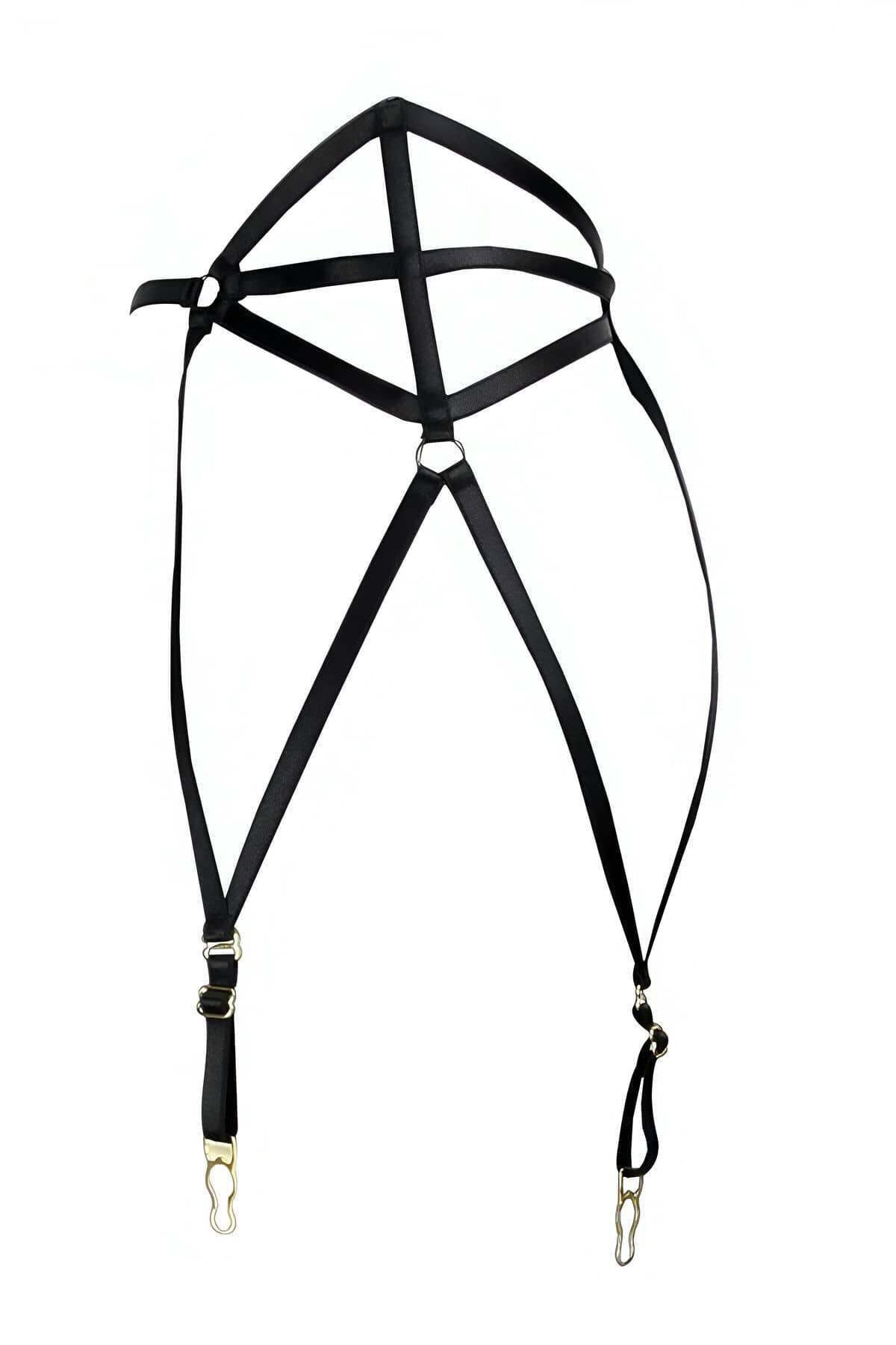 Çok Seksi Lastik Jartiyer Harness - APFT153