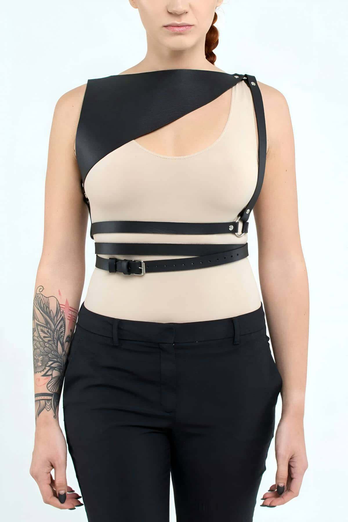 Sık Deri Seksi Göğüs Harness - APFT903