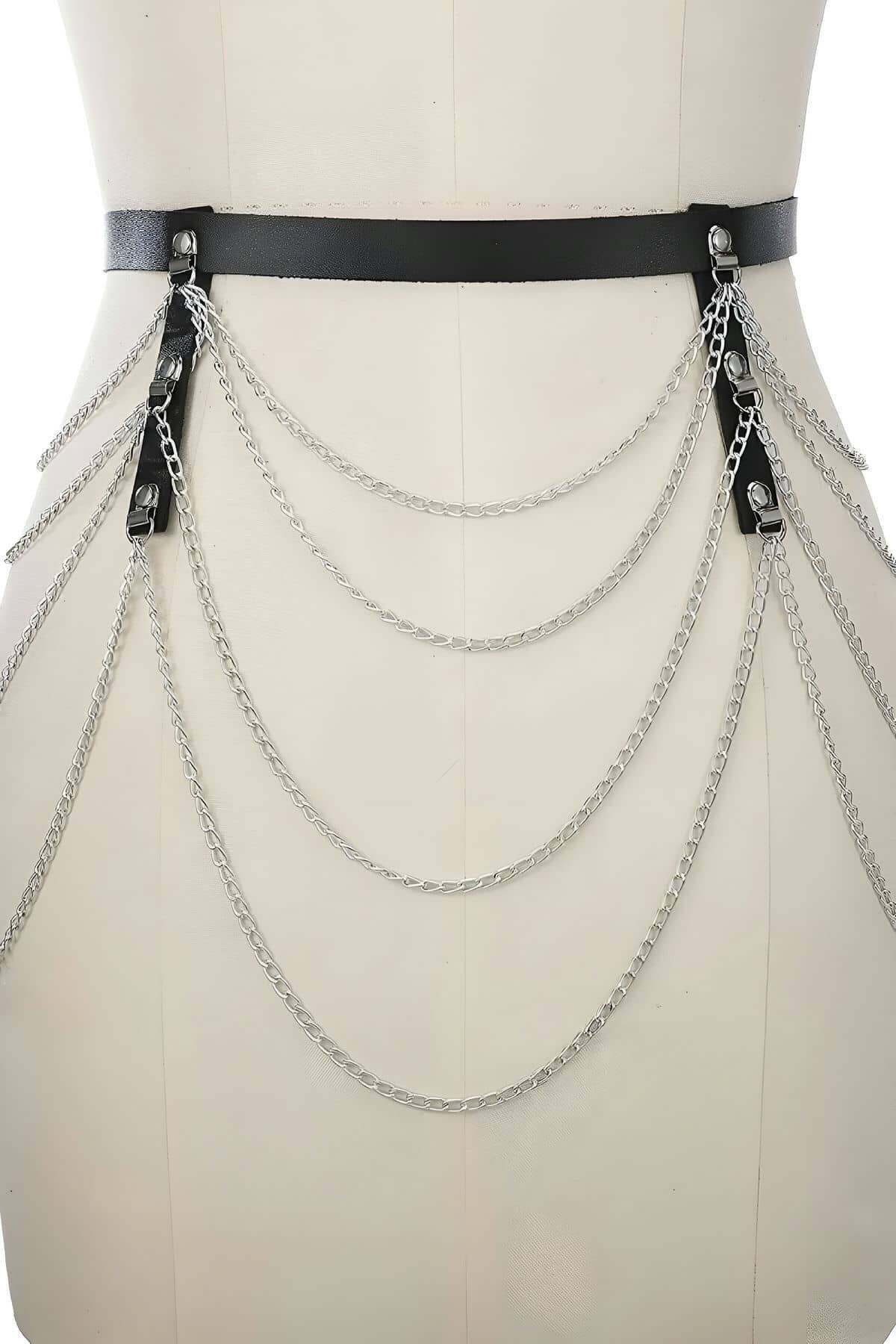 Şık Deri Zincirli Bel Kemer - APFT921